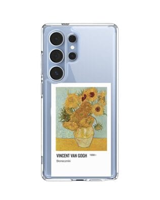 Etui do Samsung Galaxy S25 Ultra z MagSafe przeźroczyste, silikonowe Flexi, słoneczniki Van Gogh
