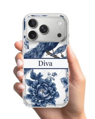 Etui do iPhone 17 Pro z MagSafe przeźroczyste, silikonowe Flexi, Mystic, Diva Peacock