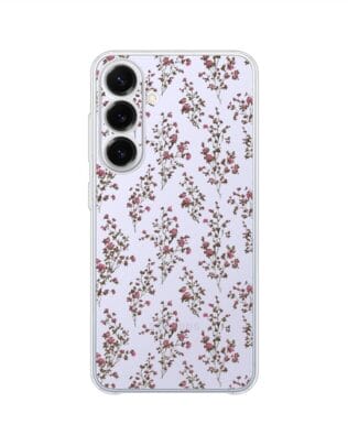 Etui do Samsung Galaxy S25 FE przeźroczyste, silikonowe Flexi, Mini Patterns, Różyczki