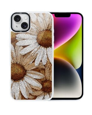 Etui do iPhone 14 Plus IBIZU DropGuard Matt z MagSafe, Modern Classics, Mozaika rumianków