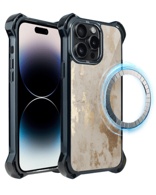 Etui do iPhone 14 Pro Max IBIZU DropGuard Ultra z MagSafe, Ethereal Essence, Szampańskie złoto