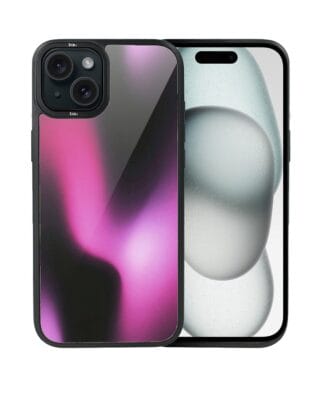 Etui do iPhone 15 IBIZU DropGuard Matt z MagSafe, Twilight Dreams, Magenta Flow