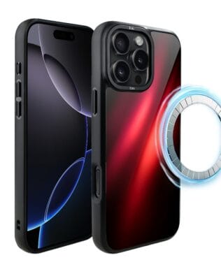 Etui do iPhone 16 Pro IBIZU DropGuard Matt z MagSafe, Twilight Dreams, Czerwona Nebula