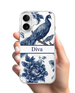 Etui do iPhone 16 Plus z MagSafe przeźroczyste, silikonowe Flexi, Mystic, Diva Peacock