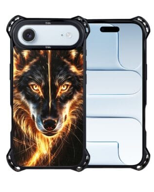 Etui do iPhone Air IBIZU DropGuard Ultra z MagSafe, Wilki, Ognisty Wilk