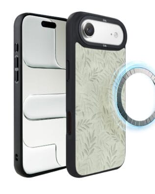 Etui do iPhone Air IBIZU DropGuard Matt z MagSafe, Relief Garden, Ślad oliwki