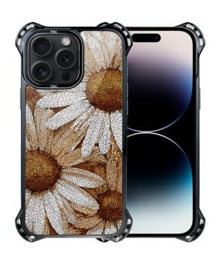 Etui do iPhone 14 Pro Max IBIZU DropGuard Ultra z MagSafe, Modern Classics, Mozaika rumianków