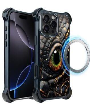 Etui do iPhone 16 Pro IBIZU DropGuard Ultra z MagSafe, Smoki, Amber Dragon