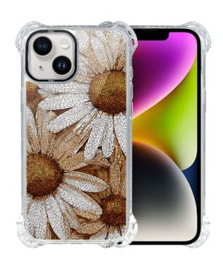 Etui do iPhone 14 Plus IBIZU DropGuard Ultra z MagSafe, Modern Classics, Mozaika rumianków