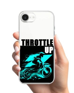Etui do iPhone 17e przeźroczyste, silikonowe Flexi, Bikers, Cross na maxa