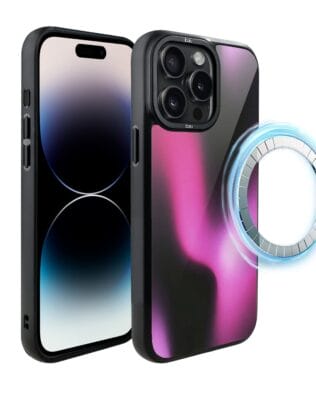 Etui do iPhone 14 Pro IBIZU DropGuard Matt z MagSafe, Twilight Dreams, Magenta Flow