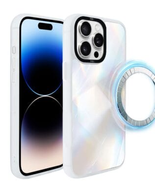 Etui do iPhone 14 Pro IBIZU DropGuard Matt z MagSafe, Ethereal Essence, Opalizujący diament