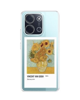 Etui do Xiaomi POCO C85 przeźroczyste, silikonowe Flexi, słoneczniki Van Gogh