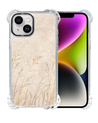 Etui do iPhone 14 IBIZU DropGuard Ultra z MagSafe, Relief Garden, Kłosy z piaskowca