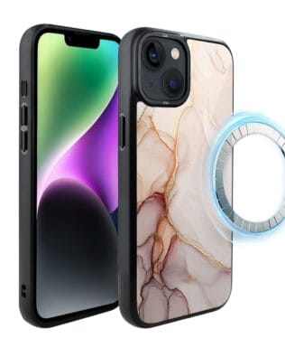 Etui do iPhone 14 Plus IBIZU DropGuard Matt z MagSafe, Ethereal Essence, Różany alabaster