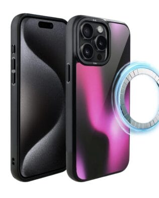 Etui do iPhone 15 Pro Max IBIZU DropGuard Matt z MagSafe, Twilight Dreams, Magenta Flow