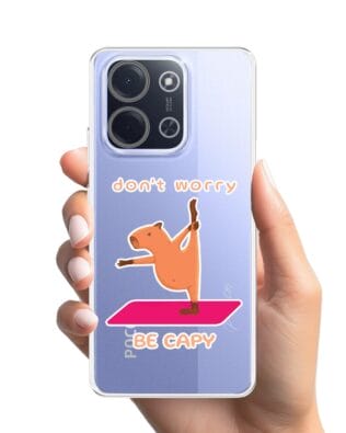 Etui do Xiaomi POCO C85 przeźroczyste, silikonowe Flexi, kapibara