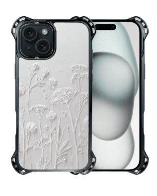 Etui do iPhone 15 Plus IBIZU DropGuard Ultra z MagSafe, Relief Garden, Suszone kwiaty polne