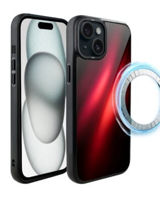 Etui do iPhone 15 Plus IBIZU DropGuard Matt z MagSafe, Twilight Dreams, Czerwona Nebula