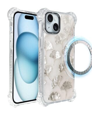 Etui do iPhone 15 IBIZU DropGuard Ultra z MagSafe, Ethereal Essence, Biały Onysk