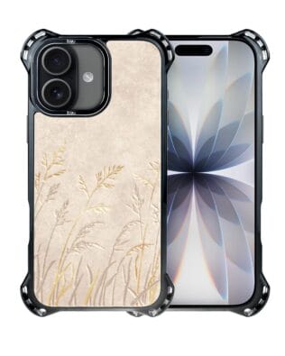 Etui do iPhone 17 IBIZU DropGuard Ultra z MagSafe, Relief Garden, Kłosy z piaskowca