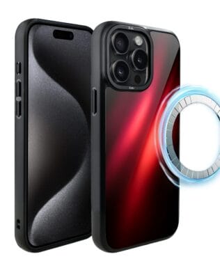 Etui do iPhone 15 Pro Max IBIZU DropGuard Matt z MagSafe, Twilight Dreams, Czerwona Nebula