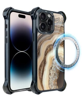 Etui do iPhone 14 Pro IBIZU DropGuard Ultra z MagSafe, Ethereal Essence, Miodowy agat