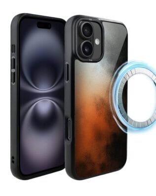 Etui do iPhone 16 IBIZU DropGuard Matt z MagSafe, Twilight Dreams, Ember