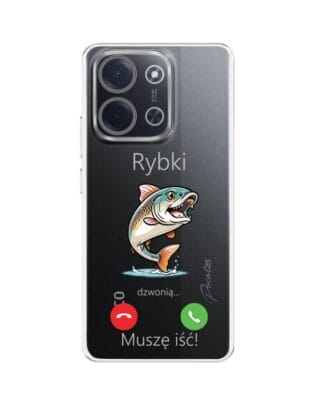 Etui do Xiaomi POCO C85 przeźroczyste, silikonowe Flexi, rybki dzwonią