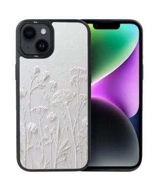 Etui do iPhone 14 Plus IBIZU DropGuard Matt z MagSafe, Relief Garden, Suszone kwiaty polne