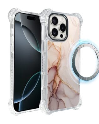 Etui do iPhone 16 Pro Max IBIZU DropGuard Ultra z MagSafe, Ethereal Essence, Różany alabaster