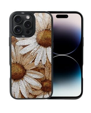 Etui do iPhone 14 Pro IBIZU DropGuard Matt z MagSafe, Modern Classics, Mozaika rumianków