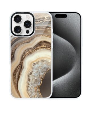 Etui do iPhone 15 Pro IBIZU DropGuard Matt z MagSafe, Ethereal Essence, Miodowy agat