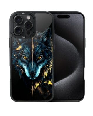 Etui do iPhone 15 Pro Max IBIZU DropGuard Matt z MagSafe, Wilki, Wilk Mocy