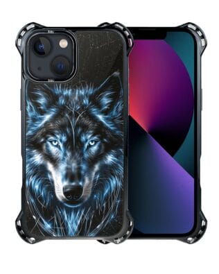 Etui do iPhone 13 IBIZU DropGuard Ultra z MagSafe, Wilki, Lodowy Wilk