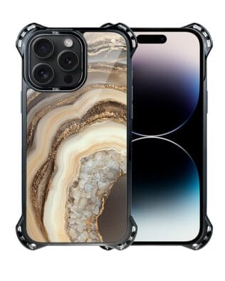 Etui do iPhone 14 Pro IBIZU DropGuard Ultra z MagSafe, Ethereal Essence, Miodowy agat