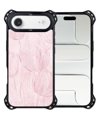 Etui do iPhone Air IBIZU DropGuard Ultra z MagSafe, Relief Garden, Tulipanowy fresk