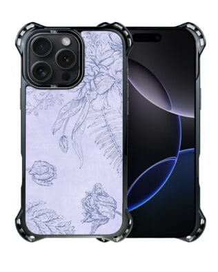 Etui do iPhone 16 Pro Max IBIZU DropGuard Ultra z MagSafe, Relief Garden, Kwiatowa płaskorzeźba