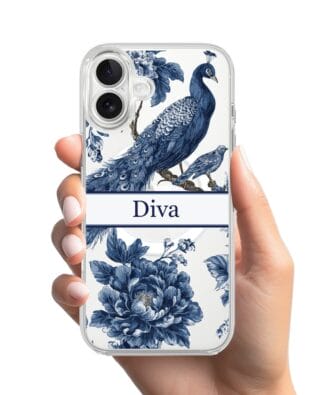 Etui do iPhone 17 z MagSafe przeźroczyste, silikonowe Flexi, Mystic, Diva Peacock