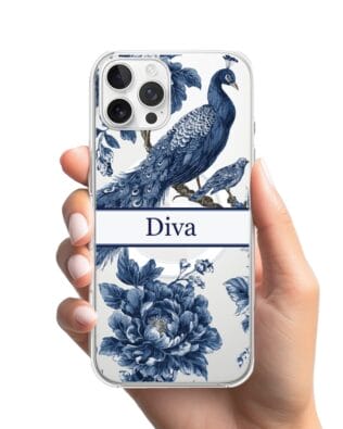 Etui do iPhone 12 Pro z MagSafe przeźroczyste, silikonowe Flexi, Mystic, Diva Peacock