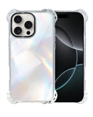 Etui do iPhone 16 Pro IBIZU DropGuard Ultra z MagSafe, Ethereal Essence, Opalizujący diament