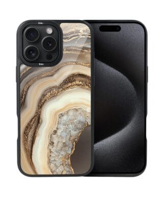 Etui do iPhone 15 Pro Max IBIZU DropGuard Matt z MagSafe, Ethereal Essence, Miodowy agat