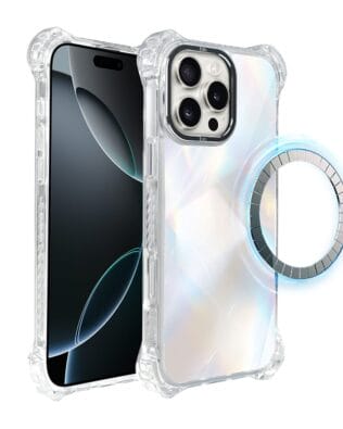 Etui do iPhone 16 Pro Max IBIZU DropGuard Ultra z MagSafe, Ethereal Essence, Opalizujący diament