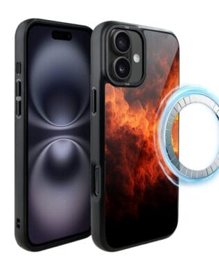 Etui do iPhone 16 Plus IBIZU DropGuard Matt z MagSafe, Twilight Dreams, Inferno Sky