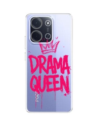 Etui do Xiaomi POCO C85 przeźroczyste, silikonowe Flexi, Positive Vibes, Drama Queen