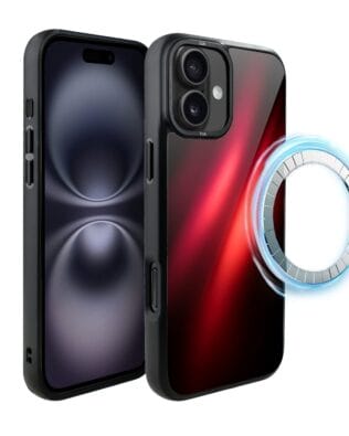 Etui do iPhone 16 IBIZU DropGuard Matt z MagSafe, Twilight Dreams, Czerwona Nebula