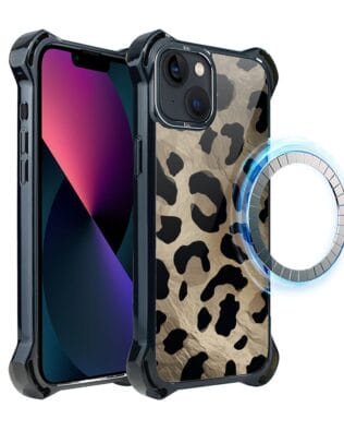 Etui do iPhone 13 IBIZU DropGuard Ultra z MagSafe, Zew natury, Dziki leopard