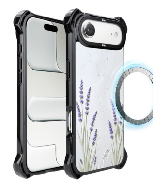 Etui do iPhone Air IBIZU DropGuard Ultra z MagSafe, Relief Garden, Prowansalska lawenda
