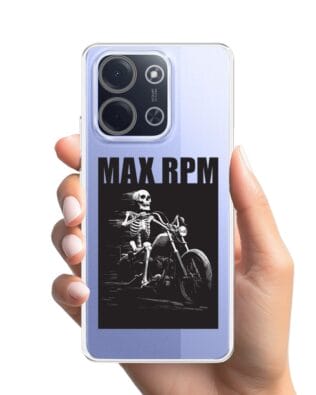 Etui do Xiaomi POCO C85 przeźroczyste, silikonowe Flexi, Bikers, Ghost Rider
