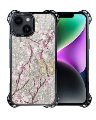 Etui do iPhone 14 Plus IBIZU DropGuard Ultra z MagSafe, Modern Classics, Mozaika kwitnącej wiśni